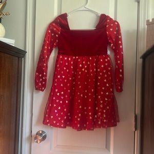 valentine’s day dress, never worn, velvet and mesh
